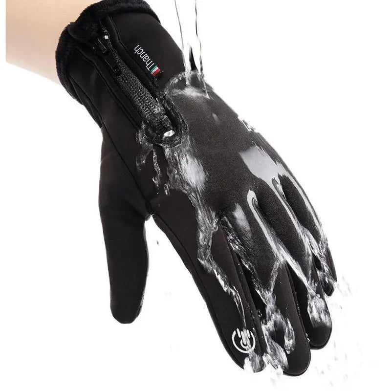 Unisex Windproof Touchscreen Fleece Gloves for Winter Outdoor Activities