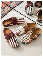 Men's Bohemian Print Mules, Mule Slides, Comfortable Slip-On Sandals, Adjustable Buckle, Soft Insole, Ideal for Daily Wear, Casual Footwear