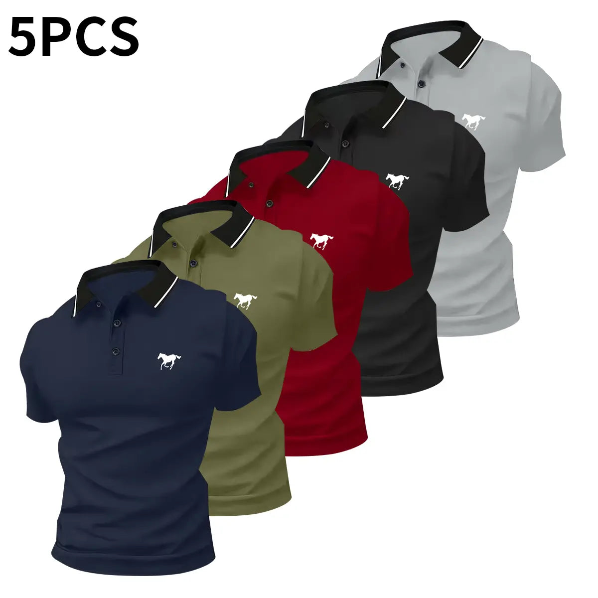 Men’s polo shirt set, casual men’s polo shirt, solid color buttoned basic style, versatile design suitable for bowling/golf, ideal for everyday wear and summer business style.,summerwins,father'sdaygifts,back to school,back to school shopping