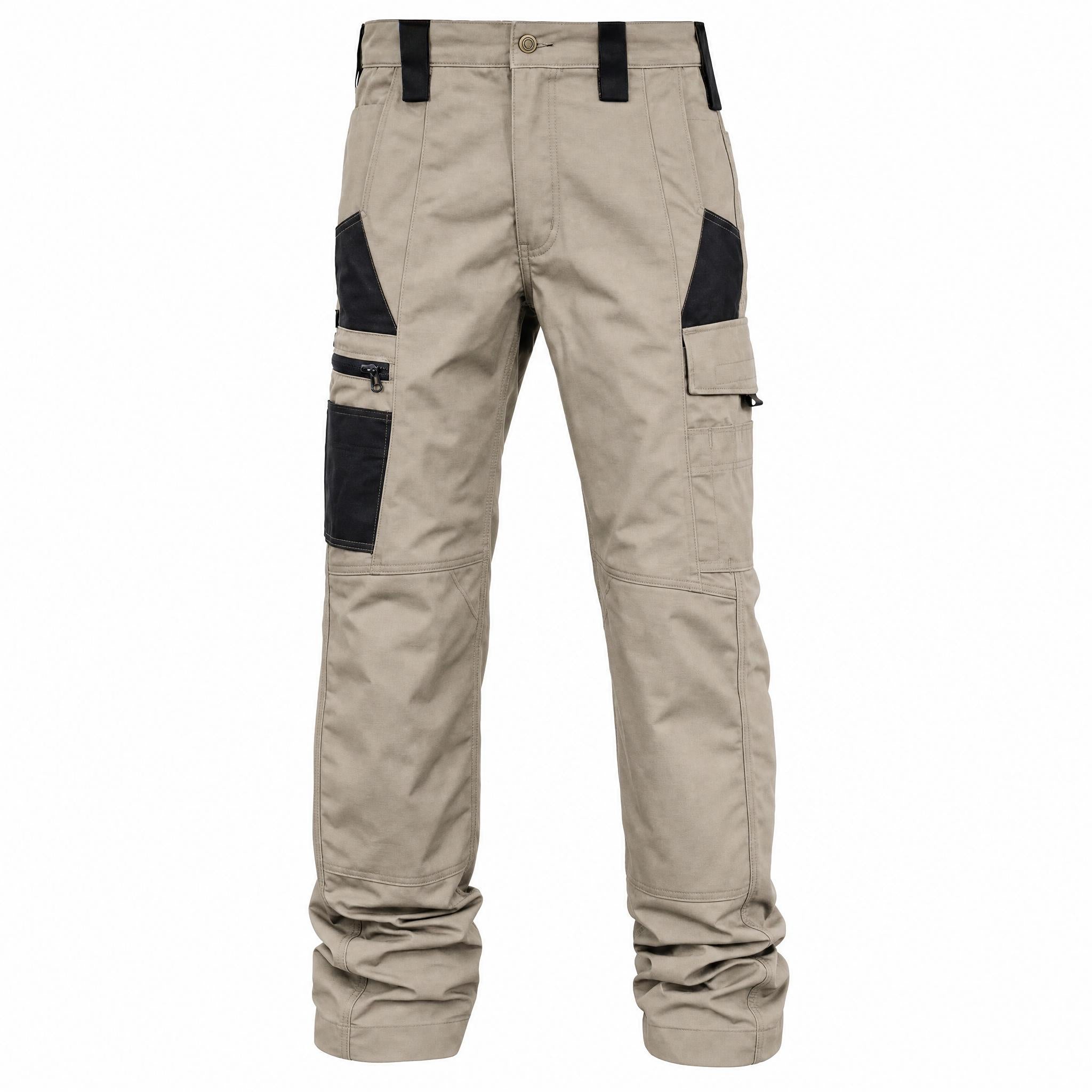 Amoyer Men's Tactical Work Pants With Multiple Pockets - Made Of Durable Fabric, Available in Multiple Colors, Fishing, outdoor activities, work, hiking, camping, 230g/m² new fabric,Versatile For Spring, Autumn, And Summer, Safe Work Pants, Trouser