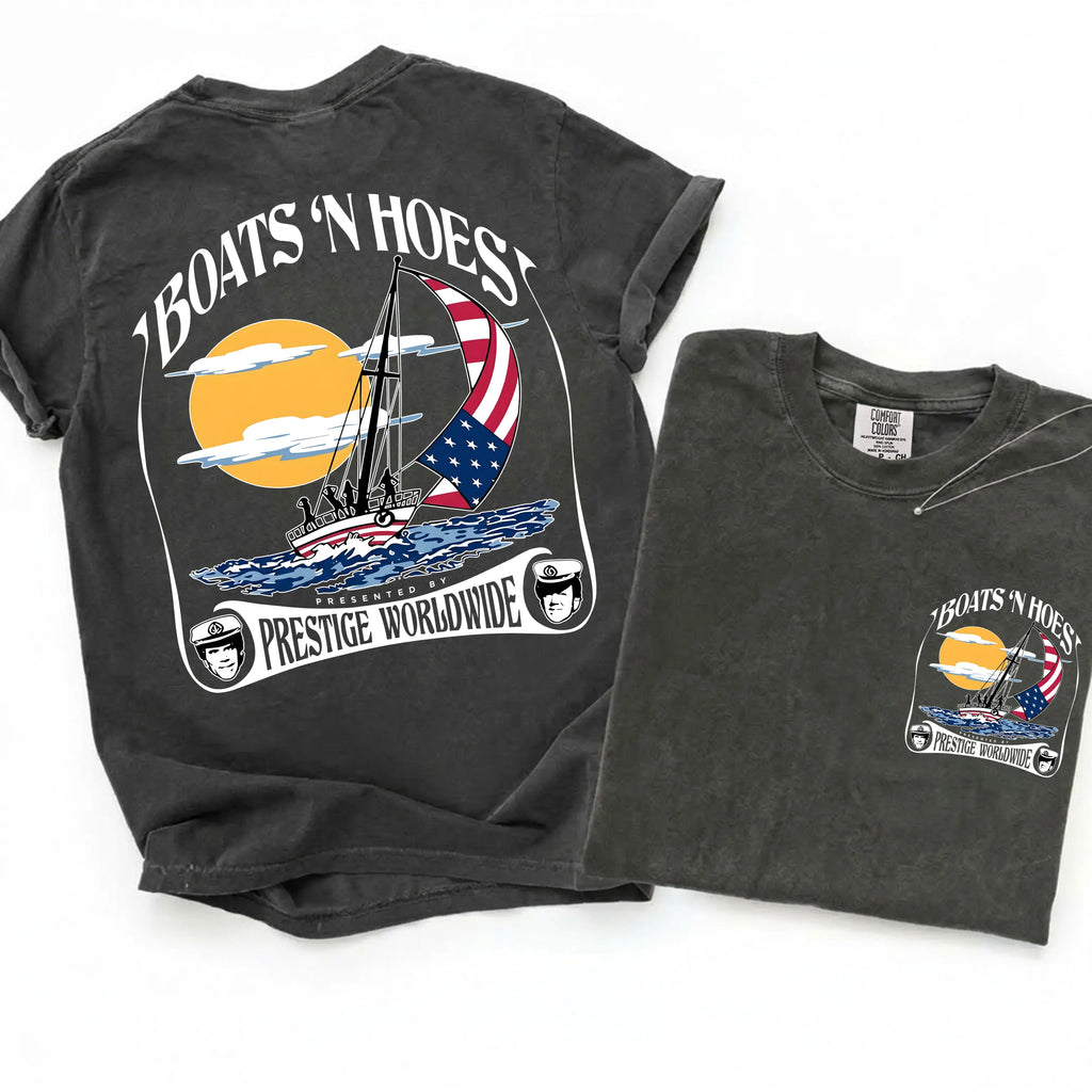 [Comfort Colors] Boats'n Hoez Summer Step Brothers Movie Tee, Vintage Retro Summer T-Shirt, Classic Shirt, Gift For Her, Funny Movie