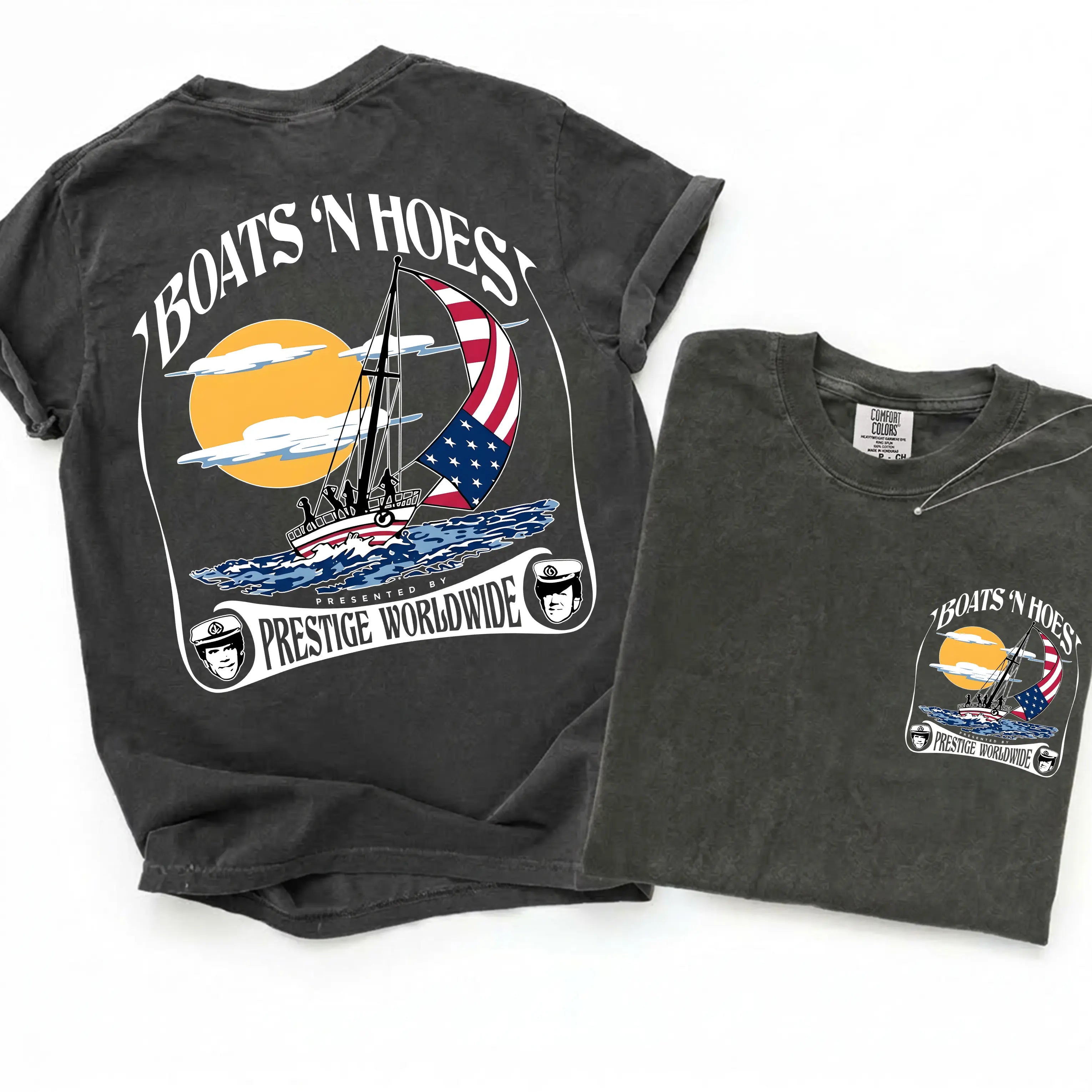 [Comfort Colors] Boats'n Hoez Summer Step Brothers Movie Tee, Vintage Retro Summer T-Shirt, Classic Shirt, Gift For Her, Funny Movie