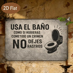 Funny Spanish Slogan Metal Bathroom Sign (7.87x11.81 Inch Vintage Toilet Decor)