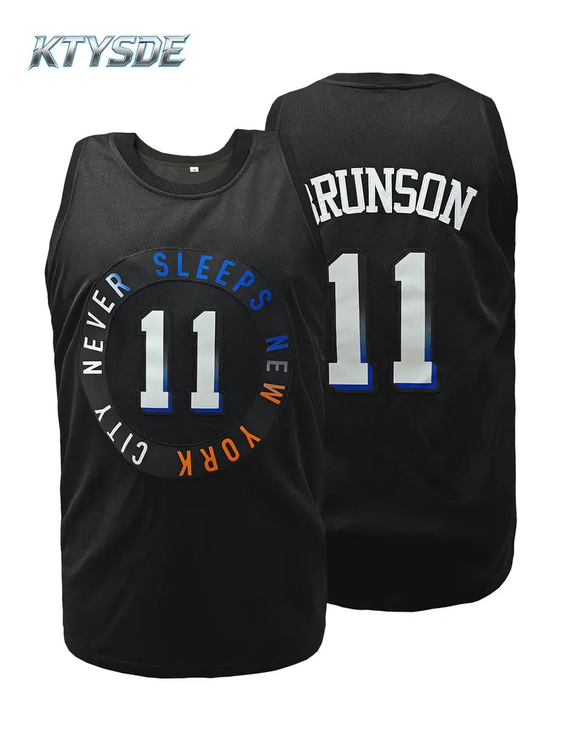 KTYSDE Men's New York Basketball Jersey Brunson 11 Stitched Breathable Sports Vest Game Day Fan Gift