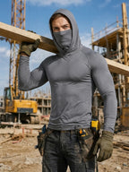 Men's Quick-Dry Hooded Sun Shirts with Mask (3/6 Pack)