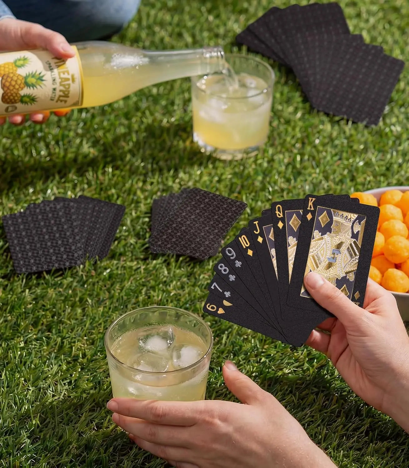 English: Waterproof Diamond Textured PET Playing Cards for Party & Magic