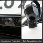 4pcs Car Rear‑View Camera Rain Shield, Soft PVC Sun Shade Cover, Waterproof Protector Hood for Reversing Backup Camera, Rain‑Proof Visor Accessory for Car Side & Rear Camera