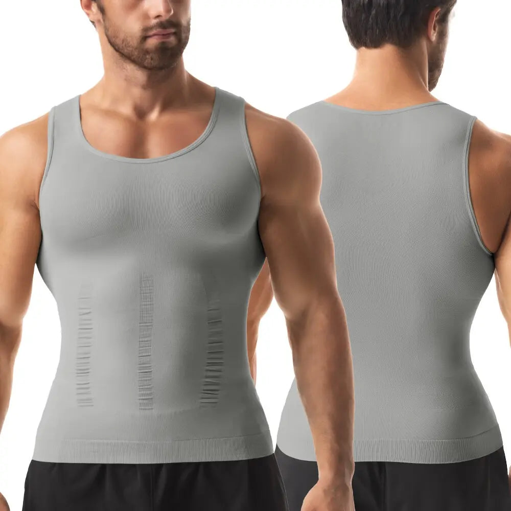 1/2/3/4 Pack Menswear Shapewear Compression Tank Top Daily Casual Undershirt Tummy Control Workout Underwear Shirt Body Shaper Breathable Elastic Soft Stretchy Fabric Sports Sleeveless Fitted