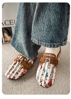 Men's Bohemian Print Mules, Mule Slides, Comfortable Slip-On Sandals, Adjustable Buckle, Soft Insole, Ideal for Daily Wear, Casual Footwear