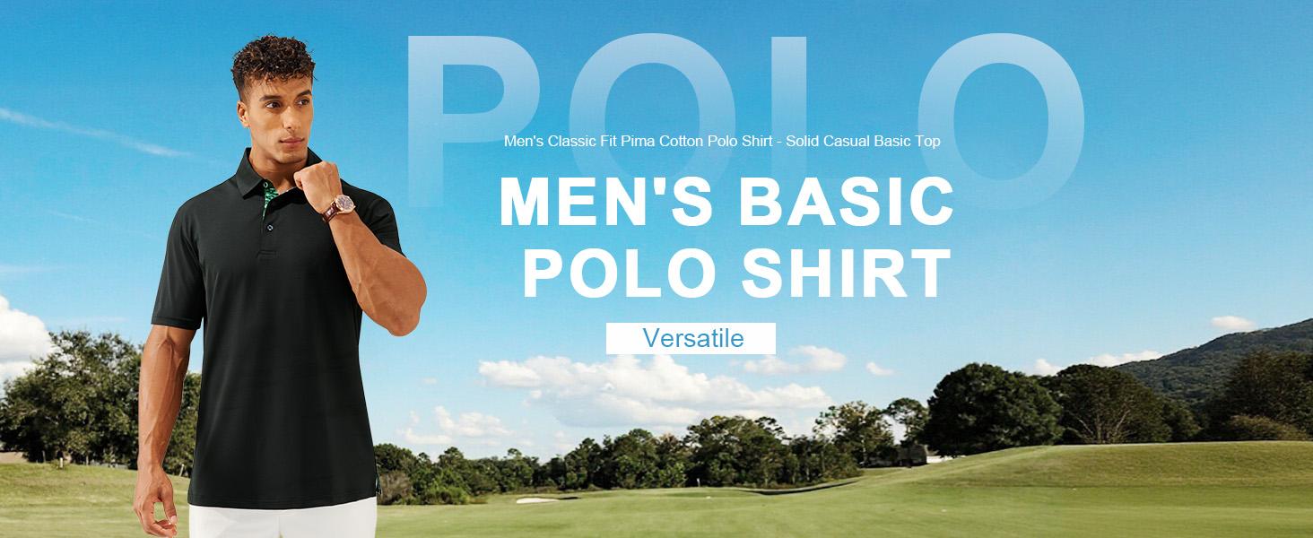 AMZPURE Men's 3-Pack Polo Shirts, Casual Short Sleeve Solid Cotton Menswear Tops, Soft Breathable Comfort Fit for Work and Golf sohochic style