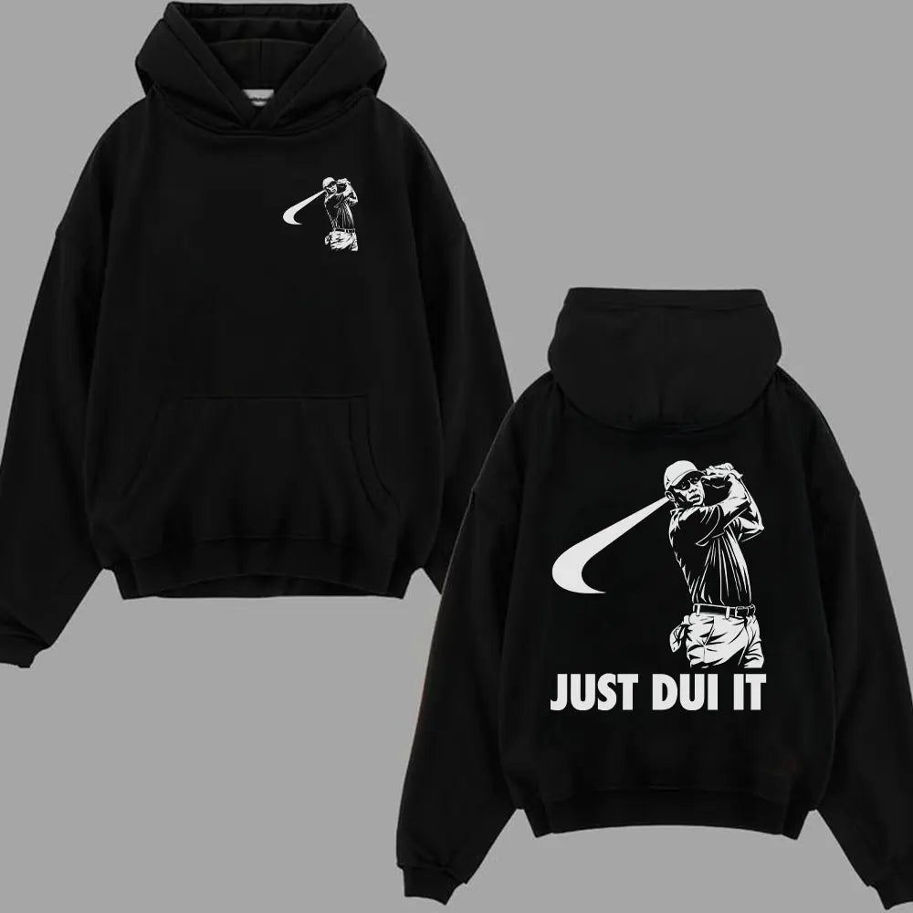 Funny Tiger Woods Mugshot Just Dui Style T-Shirt, Golf Shirt, Novelty Graphic Tee, Unisex Golfing Gift Shirt for Men and Women