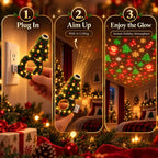 2026 New USB Plug-In Christmas Projector Night Light, 6+ Holiday Pattern Ceiling Lamp, Warm LED Christmas Tree Room Decor for Bedroom, Party & Holiday Gifts