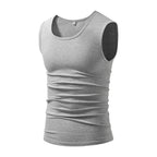 Men 4Pack Cotton Muscle Tank Tops Comfort Stretchy Breathable Summer Workout Sleeveless Sports Undershirts (optional sets of 4 or 2) High Elasticity Lifestyle Beater