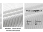 STREVATE Men's Wide Strap Ribbed Tank Top, High Stretch Breathable Muscle Tank, Heavyweight Drapey Fit Gym & Casual Sleeveless Shirt