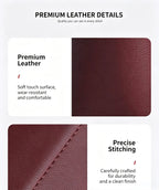 Leather car door storage pocket - double-layer compartments, scratch-proof flannel lining, residue-free adhesive, organizes keys & phones, keeps car interiors tidy, fits most sedans, SUVs and trucks for daily driving