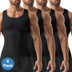 1/2/3/4 Pack Menswear Shapewear Compression Tank Top Daily Casual Undershirt Tummy Control Workout Underwear Shirt Body Shaper Breathable Elastic Soft Stretchy Fabric Sports Sleeveless Fitted
