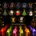 Halloween Finger Projector Rings, LED Light-Up Finger Toys, Random Pattern Assortment, Spooky Projection Party Favors for Kids, Trick-or-Treat Goodie Bag Fillers & Halloween Party Supplies