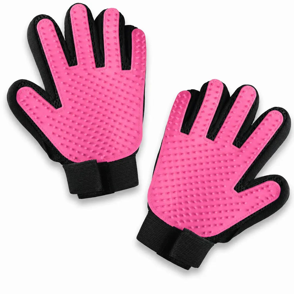 Upgraded 5-Finger Multifunctional Pet Grooming Deshedding & Massage Mitts Set