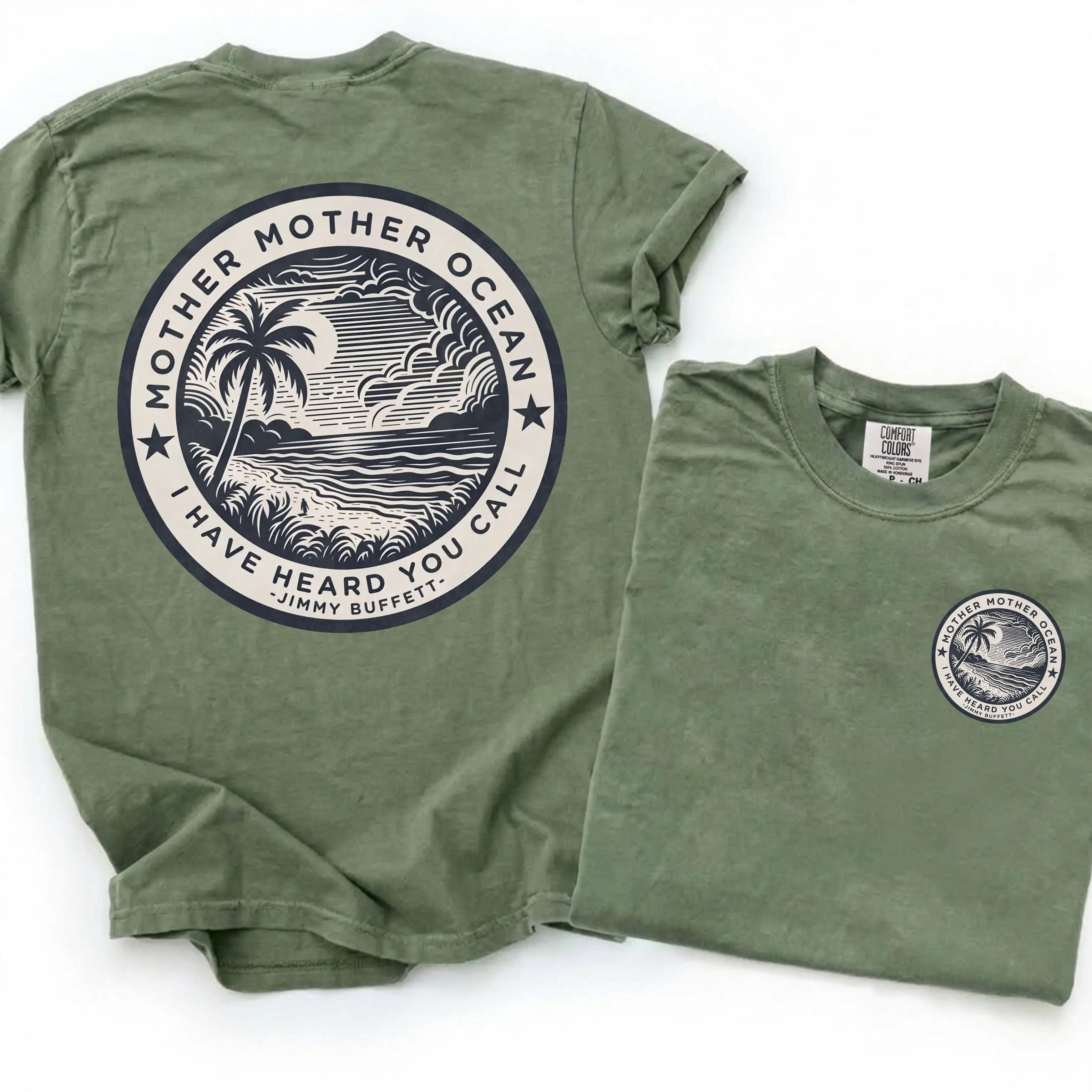 [Comfort Colors] Jimmy Buffett Tee, Mother Mother Ocean I Have Heard You Call T-shirt, Summer Vibe Shirt, Gift for Fans, MADE IN USA