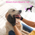 Upgraded 5-Finger Multifunctional Pet Grooming Deshedding & Massage Mitts Set