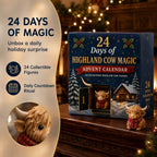 24-Day Highland Cow Advent Calendar - Christmas Countdown Gift Box with Collectible  Figurines, Festive Holiday Home Decor Toy Set, Ideal Present for Kids & Cow Enthusiasts