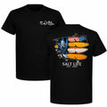 Unisex🏖️ Unisex Salt Life Surfboards Graphic T-Shirt (American Flag & Skull)