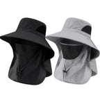 summervibes Unisex UPF Sun Hat with Removable Face Cover & Neck Flap