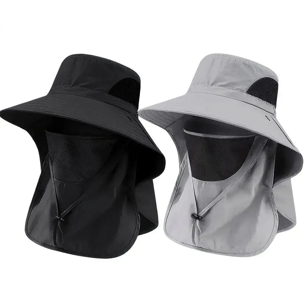summervibes Unisex UPF Sun Hat with Removable Face Cover & Neck Flap