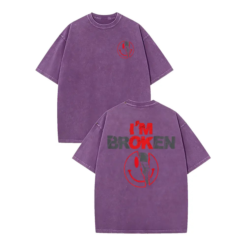 2 Sides I'm Broken Shirt, Horror Smile Face Sweatshirt, Broken Heart Sweatshirt, Unisex Shirt, Unisex Tee