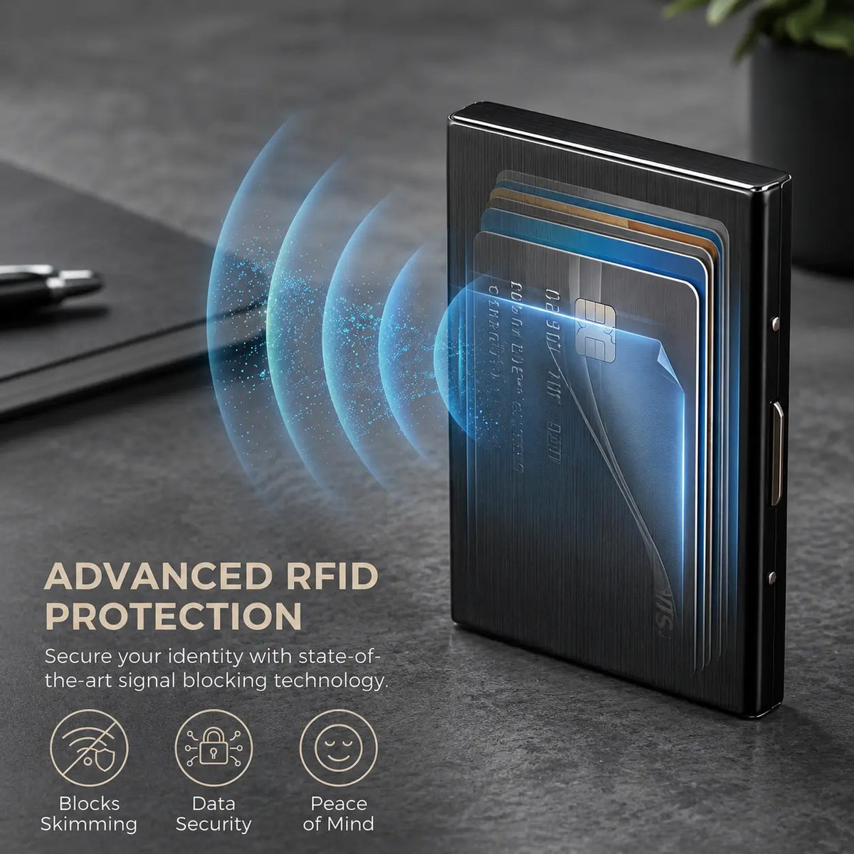 RFID Blocking Stainless Steel Card Holder