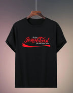 Clever Faith & Pop Culture Mashup Top - ‘Enjoy Jesus’ in Vintage Soda Script for a Thought-Conversation Street Style,Four-season casual short-sleeved T-shirt, sports T-shirt, sport and casual wear, home and casual wear.
