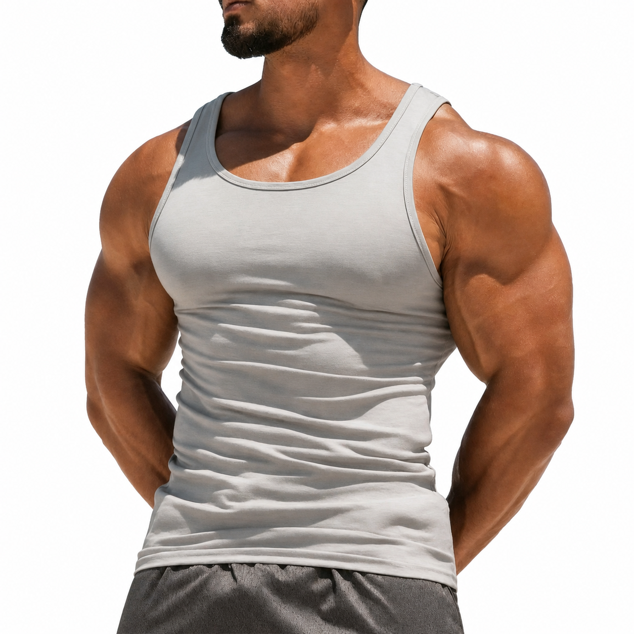 Men's 5-Pack Solid Color Athletic Tank Tops