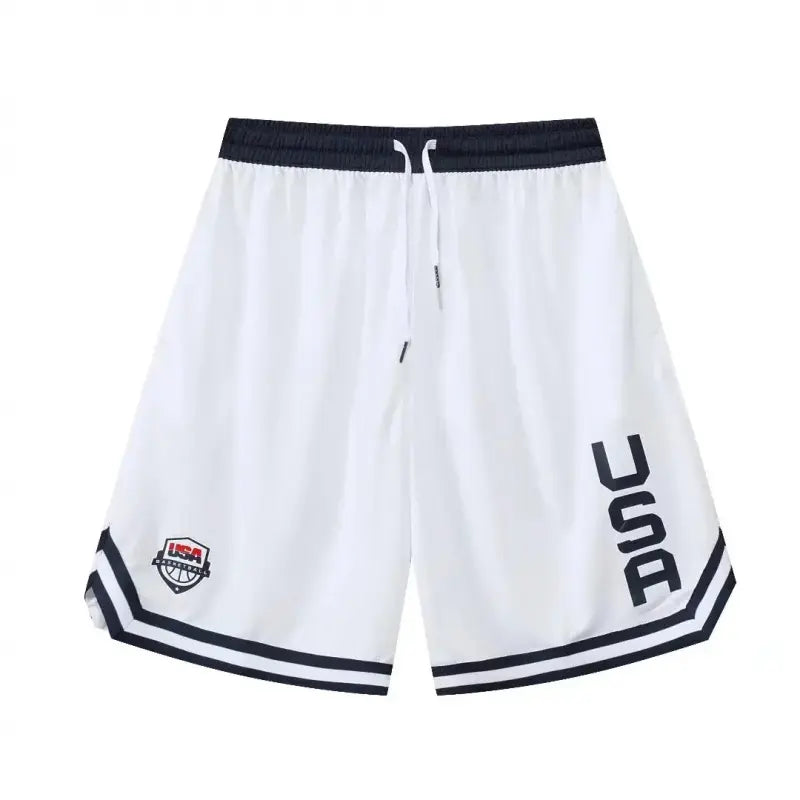 Men's 2-Pack Baggy Ice Silk Athletic Shorts, Loose-Fit with USA Letters All Over Print, Elastic Waist, Quick-Dry for Basketball & Gym, Machine Washable Men's Shorts, Fashion Apparel, Baggy Shorts