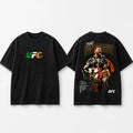Men's UFC 329 Black Conor McGregor T-Shirt, The Notorious UFC Graphic Tee, UFC MMA Shirt, Gift for Fighters, Sports Apparel,Regular,Grunge