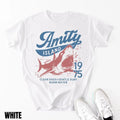Jaws Amity Island 1975 Unisex Tee, Movie Inspired Gift, Cotton T-Shirt for Film Buffs, Retro Summer Shirt, Vintage Beach Tee