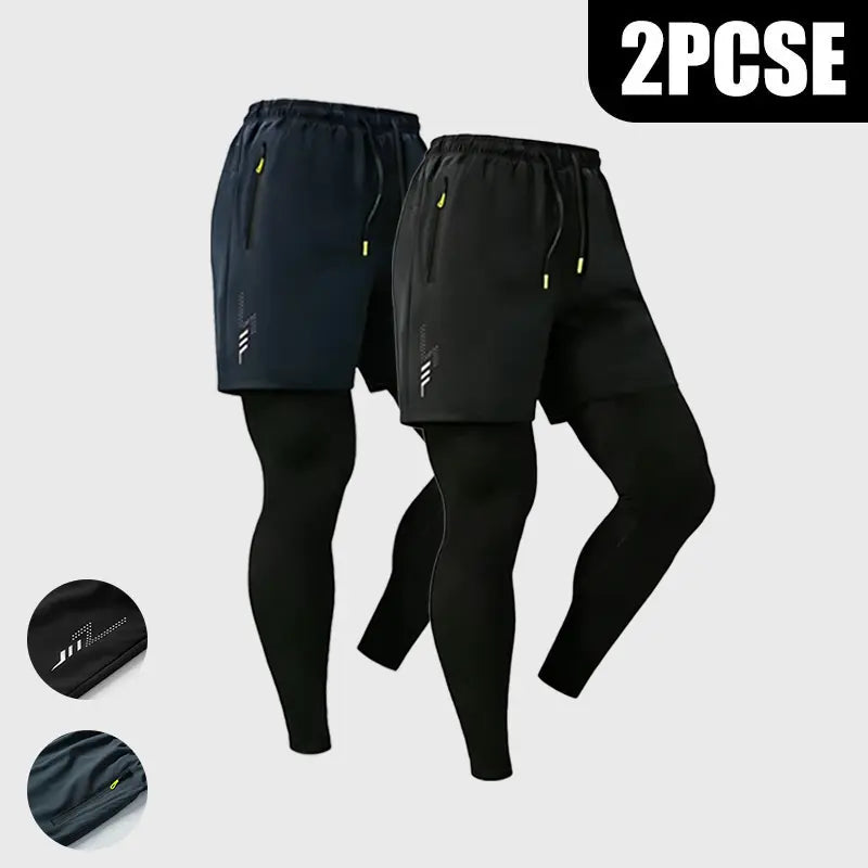Men's 2-in-1 Compression Shorts | Lightweight Breathable Running Shorts