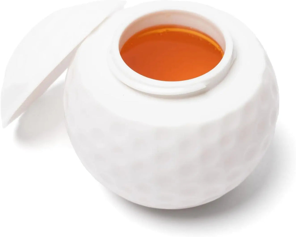 Golf Shots Funny Golf Balls Golfing Ball Shot Shaped Glasses with Lid Novelty Golf Party Cups Gifts for Golfers Men White 1.5oz Screw-On Cap