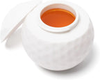 Golf Shots Funny Golf Balls Golfing Ball Shot Shaped Glasses with Lid Novelty Golf Party Cups Gifts for Golfers Men White 1.5oz Screw-On Cap
