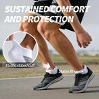 Mqamex Men's 6-Pair No-Show Terry-Sole Athletic Ankle Socks - Absorbent, Active, Breathable, Comfy, Thick for Cold-Weather Outdoor Training & Daily Wear, Absorbent Ankle Socks Menswear Sports Day Stylish White Esports