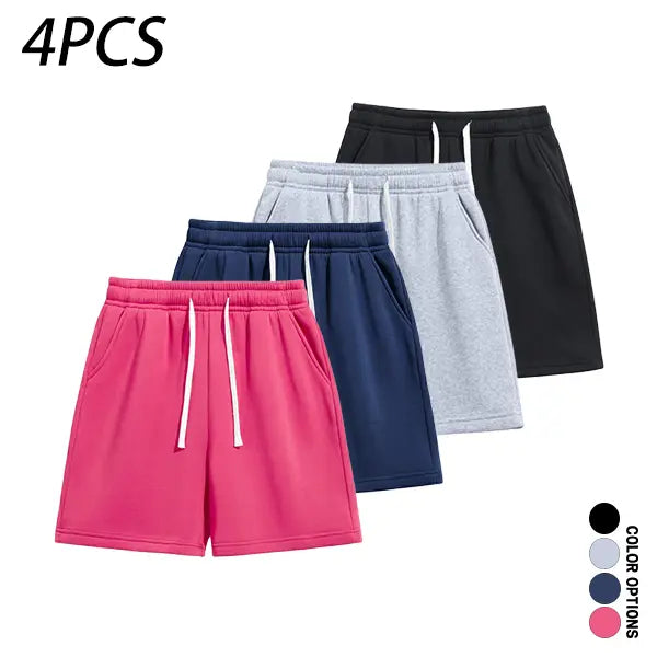 4-Pack Men's Athletic Casual Shorts: Lightweight Everyday Summer Shorts
