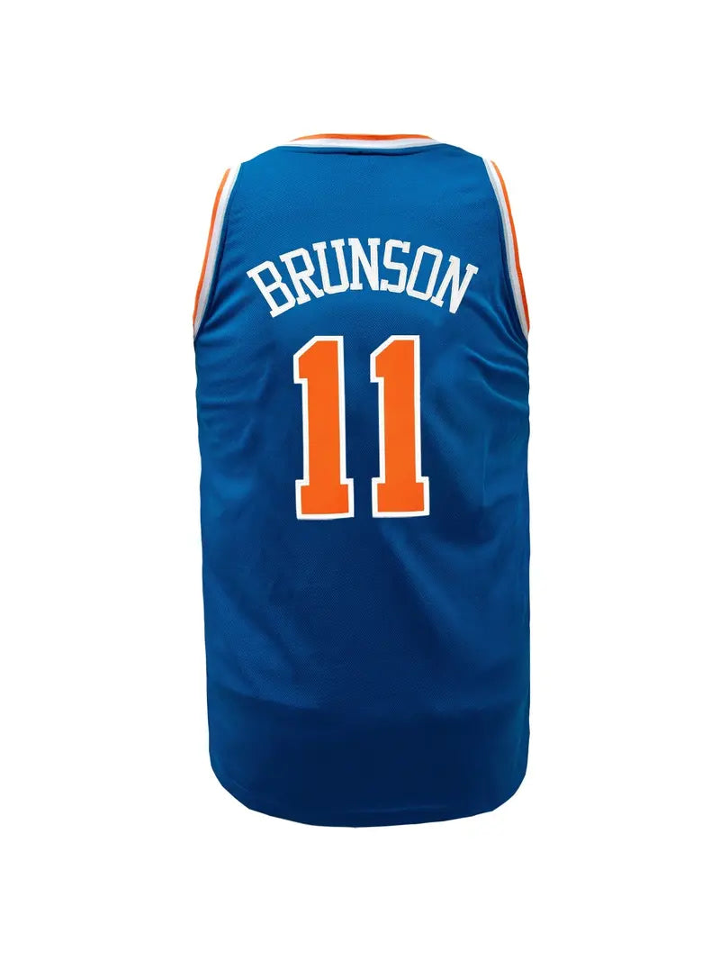 KTYSDE Men's New York Basketball Jersey Brunson 11 Stitched Breathable Sports Vest Game Day Fan Gift