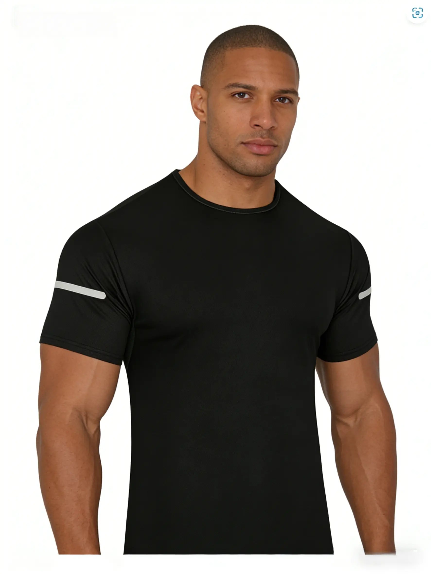 7PCS Men's Print Reflective Stripe  Sports T-Shirts, Quick Drying Breathable Round Neck T-shirt,Casual Tops for Workout Running, Gym Tees, Men's Sportswear for Summer  Running Shirts, Moisture-Wicking T-Shirts, Gym Workout Short Sleeve Shirts