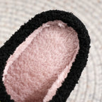 Women's Cat Cotton Slippers Fun & Comfortable Plush Footwear for Men & Women Autumn Winter Indoor Use Cozy Stylish - Girl Black