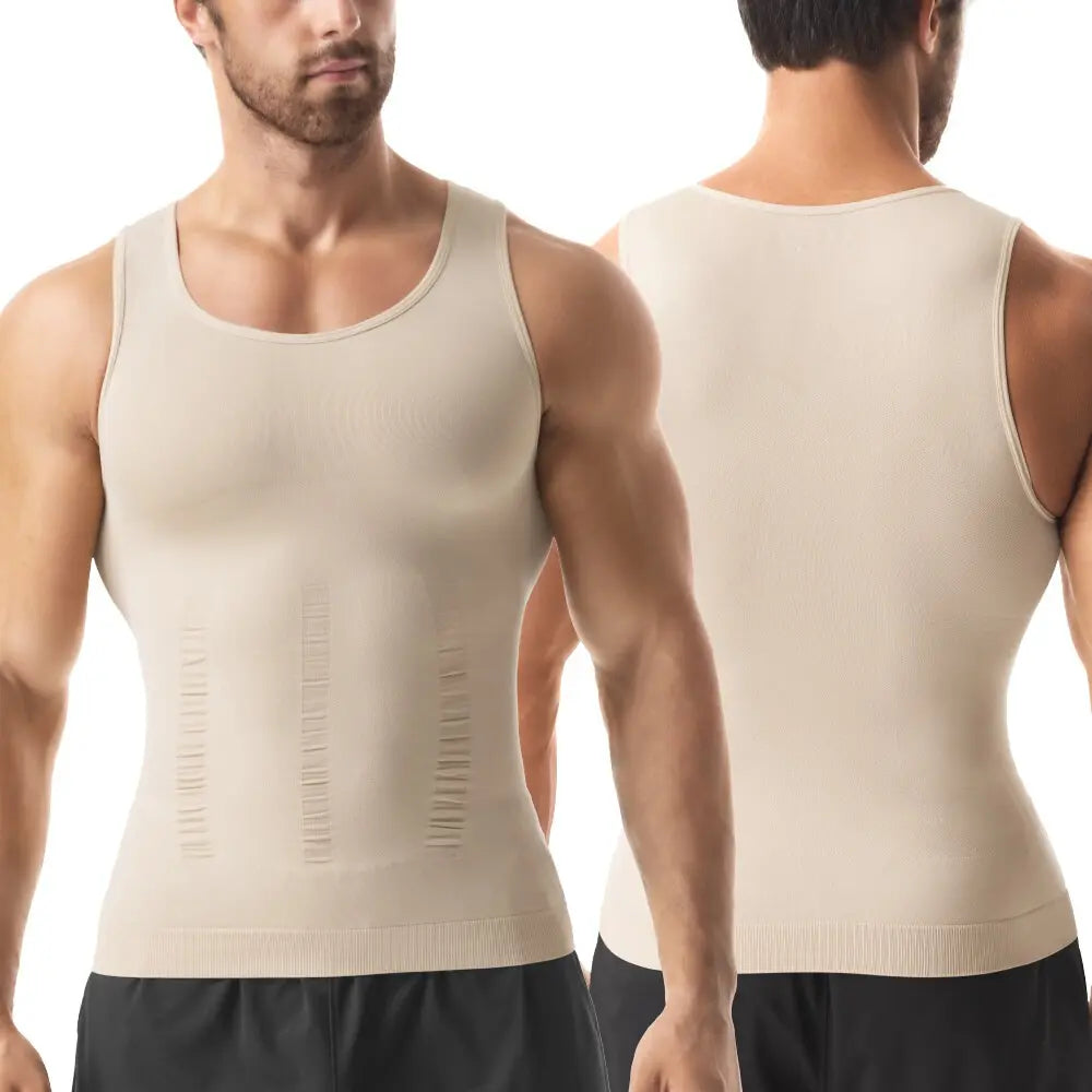1/2/3/4 Pack Menswear Shapewear Compression Tank Top Daily Casual Undershirt Tummy Control Workout Underwear Shirt Body Shaper Breathable Elastic Soft Stretchy Fabric Sports Sleeveless Fitted