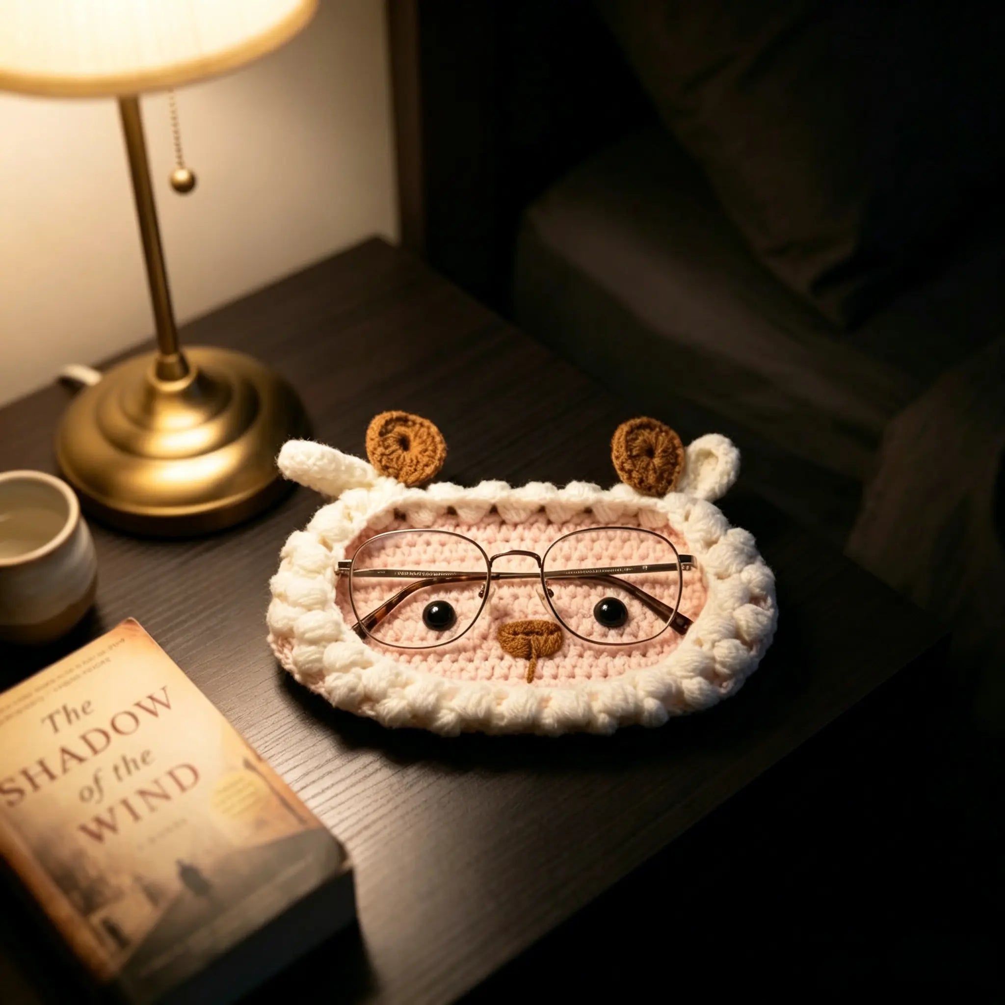 Crochet Animal Glasses Holder, Bunny Bear Lambie Kit Sunglasses Case, Portable Eyewear Organizer, Nightstand Decoration, Graduation Gift for Her