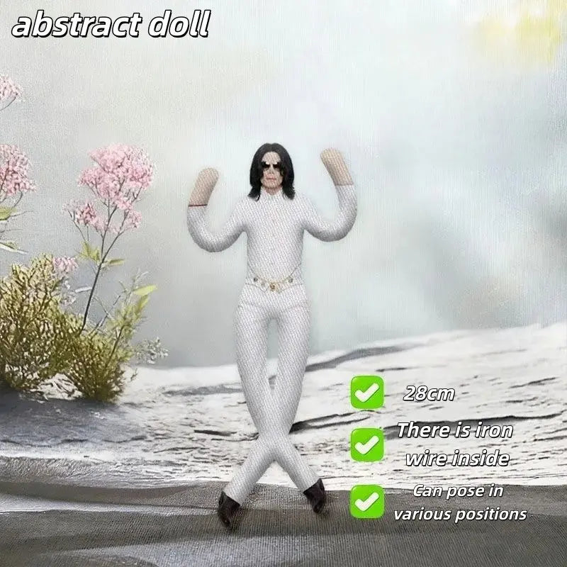 Michael Jackson Plush Prop Doll - Abstract Multi-Jointed Collectible Figure