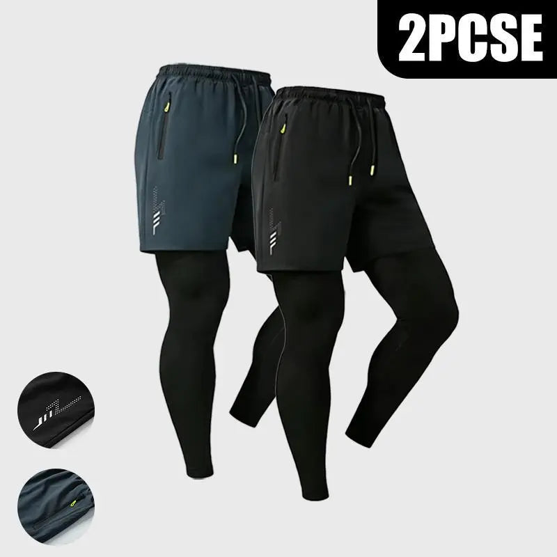 Men's 2-in-1 Compression Shorts | Lightweight Breathable Running Shorts