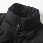 Men's Fleece-Lined Winter Vest with Stand-Up Collar