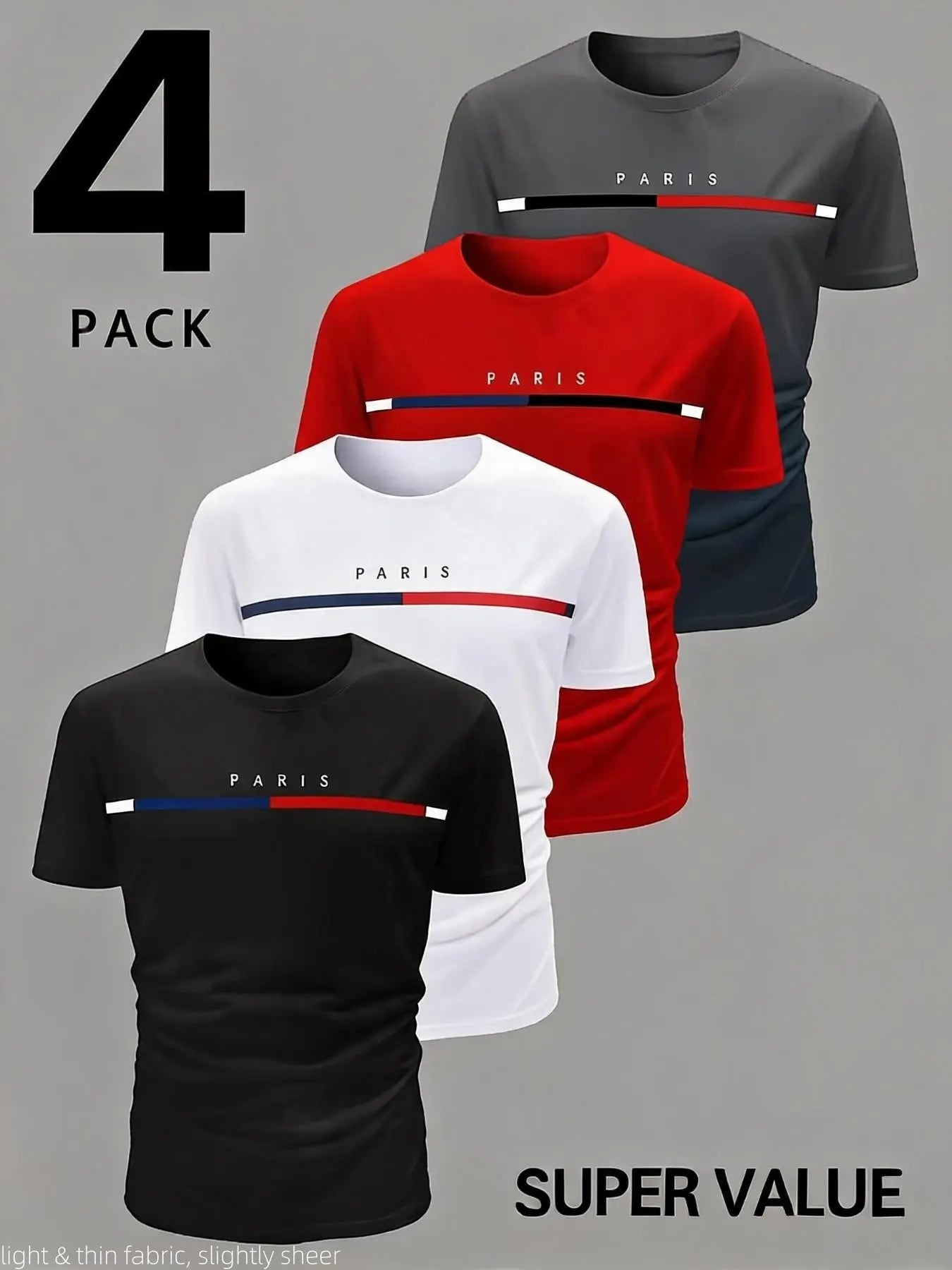 Men's Quick-Dry Sport T-Shirt Set | Breathable Round Neck Gym Training Tops