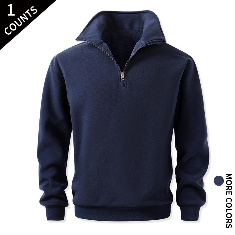 Men's 2-Pack Quarter-Zip Cozy Sweatshirts - Classic Stand Collar Long-Sleeve Mens Clothing, Outdoor Daily Fitness Wear, Guys Anniversary & Boyfriend Birthday Gift